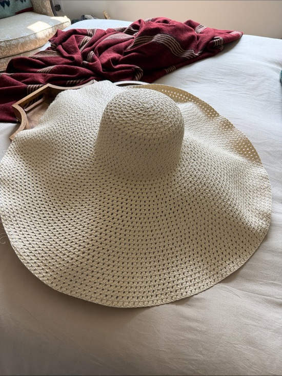 Diva Accessories - Diva Wide-Brim Straw Sun Hat in Cream